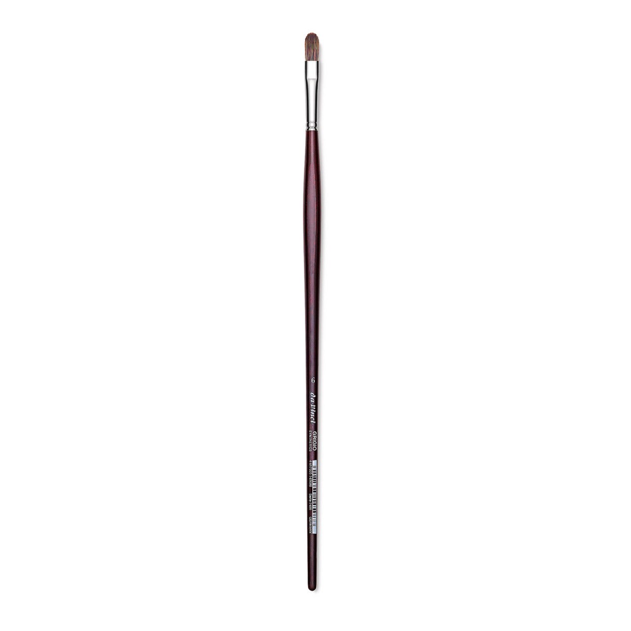 Da Vinci Grigio Synthetic Brush - Filbert, Long Handle, Size 6
